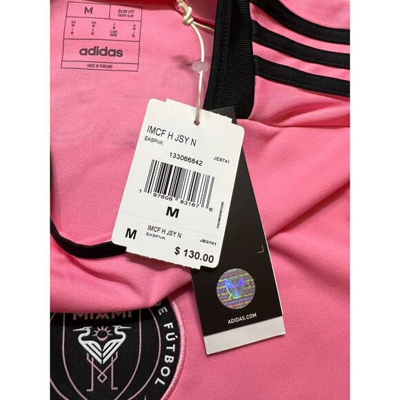 Adidas Inter Miami CF Lionel Messi Home Soccer Jersey Pink JE9741 Men's Size M - Picture 6 of 9